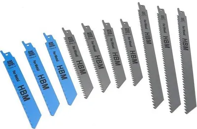 Immagine prodotto di 10 lame di taglio per legno e metallo, set per seghe alternative