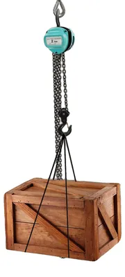 Image de Palan à chaîne manuel, capacité de charge 2 000 kg, hauteur de levage 6 m, matériau : acier au manganèse G80, longueur de chaîne 6 m, poids 16 kg