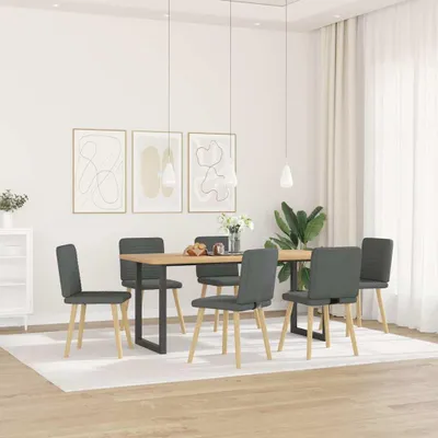 Produktbild von vidaXL Esszimmerstühle 6 Stk. Dunkelgrau Stoff