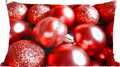Produktbild von MuchoWow® Zierkissen Sofakissen Wohnzimmer Dekokissen 50x30 cm Rote Kugeln mit verschiedenen Texturen - Wohnzimmerdekoration - Polster mit Photo