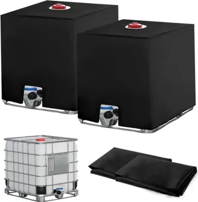 Produktbild von Stück für 1000-l-IBC-Tank, Regenwasserrückgewinnungsplane, UV- und staubdicht, 1000 l, 116 x 100 x 120 cm