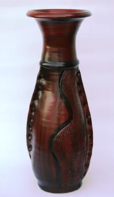 Produktbild von BODENVASE Keramik 60cm algarve1 Bordeaux / Weinrot