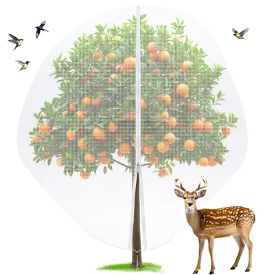 Productafbeelding van Omgoods - Fruitboom Beschermnet 3 x 3 m met Rits en Koord