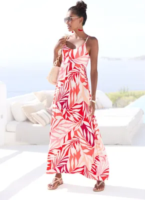 Produktbild von LASCANA Maxikleid red orange apricot Größe 38