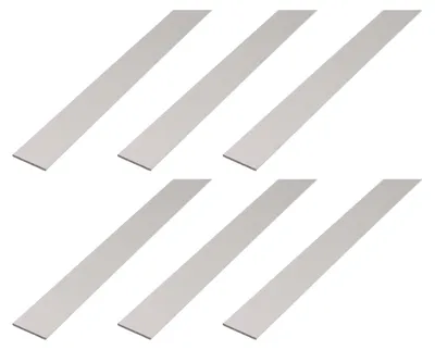 Immagine prodotto di Alberts, 6 barre piatte in alluminio, colore argento anodizzato, dimensioni 50 x 3 mm, lunghezza 2 metri