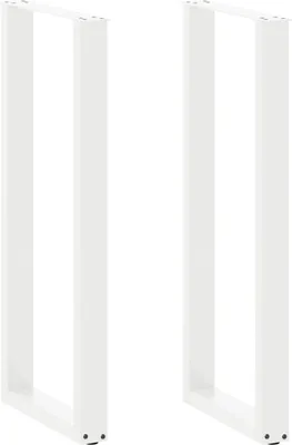 Obrázok produktu pre Nohy barového stola v tvare U, 2 ks, biele, 50 x (110-111) cm, oceľové