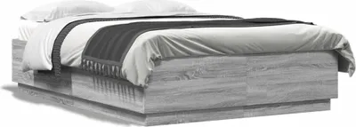 Produktbild von CLORIS Bettgestell mit LED Grau Sonoma 120x200 cm Holzwerkstoff 3209623