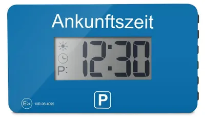 Produktbild von Digitale Parkscheibe V1 – elektronische Parkuhr – Mit Klickhalterung und ohne sichtbare Klebepads – StVO-konform & automatische Zeiteinstellung – für Deutschland und Dänemark