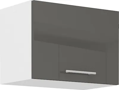 Produktbild von Küche Hängeschrank 50 Lara Grau Hochglanz + Weiss matt Küchenzeile Küchenblock