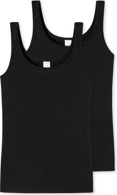 Produktbild von Schiesser Damen 2 er Pack Trägertop Gr. 48  schwarz