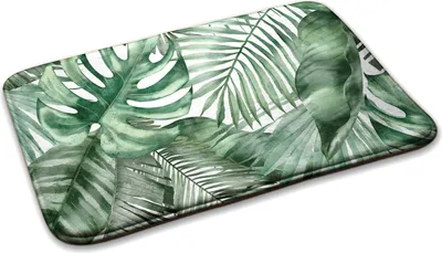 Produktbild von Teppich Teppich Wohnzimmer Schlafzimmer Modern - 75 cm x 45 cm - Tropische Blätter
