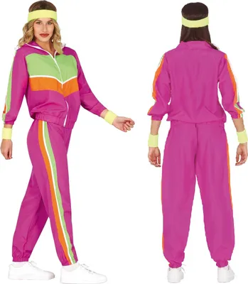 Produktbild von Kostüm Outfit Sportler Trainingsanzug DISCO 80er Größe M