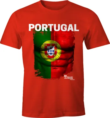 Produktbild von EM T-Shirt Herren Fußball Portugal Flagge Fanshirt Waschbrettbauch MoonWorks®  3XL