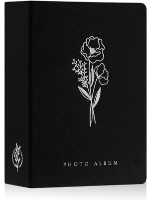 Image de Album photo 13x18 cm, 200 photos, album à pochettes, toile, noir