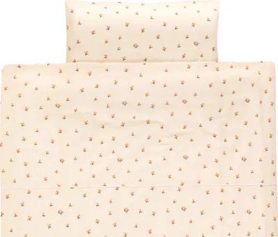 Produktbild von KraftKids Bettwäscheset Musselin Kirschen Kissen: 80 x 80 cm, Decke: 140 x 200 cm