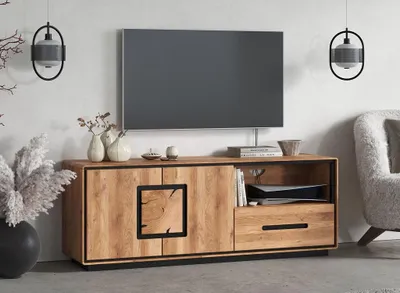 Produktbild von TV Board 1 Schubkasten 145x54cm "Zarah" Wildeiche geölt