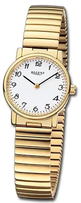 Produktbild von Armbanduhr Edelstahl gold Damen Uhr Analog Regent Metallarmband D3URF1243