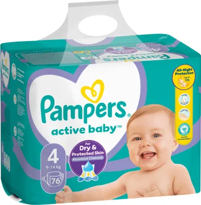Produktbild von Pampers Active Baby Pieluchy Rozmiar 4 (9-14 kg)