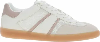 Produktbild von Tamaris Damen Sneaker im Retro Look mit Gummizug und floraler Spitze 1-23639-46, Größe:39 EU, Farbe:Weiß