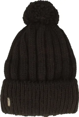 McBurn unifarbene Bommelmütze in schwarz