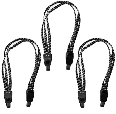 Immagine prodotto di Cinghie di fissaggio per bicicletta, confezione da 3, lunghezza 68-120 cm, spalliere per bagagli con ganci in nylon