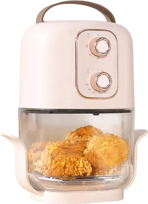 Productafbeelding van Heteluchtfriteuse - Glazen Ontwerp - 2,5 Liter - Stil - Compact - Olievrij Frituren