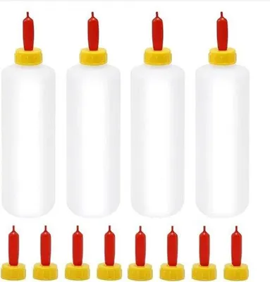 Image de Biberons pour animaux, biberon pour moutons de 400 ml, 4 biberons pour lait de chèvre + 12 tétines pour agneaux, adaptés aux agneaux, aux moutons et aux chiots.