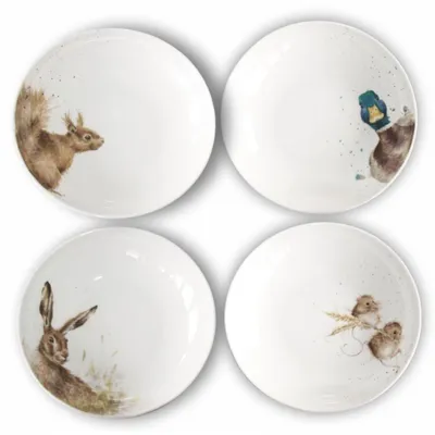 Produktbild von Wrendale Designs Porzellan Pasta- & Suppenteller 4er-Set