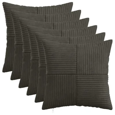 Productafbeelding van vidaXL Kussenhoezen, 6 stuks, ALMELO, antraciet, 40 x 40 cm, cordura
