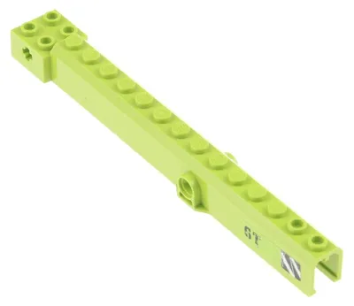 Produktbild von 1x Lego Kran Arm lime hell grün Ausleger '6T' Gefahrenstreifen 8964 57779pb005