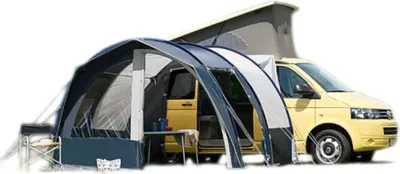 Produktbild von DWT Buszelt Fjord 30, 340 x 240 cm (BxT) - Bus Vorzelt - Reisezelt - freistehendes Mobilzelt - ideal für Minivans inkl. Abspannmaterial, Schleusenstab und Tragetasche