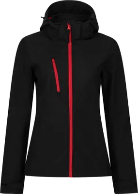 Obrázek produktu pro Regatta - Dámská softshellová bunda "Venturer" s kapucí FK2937 (40 CZ) (černá/červená)