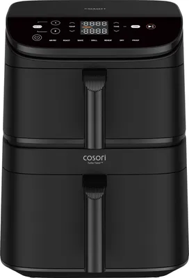 Cosori Luftfritteuse Turbo Tower DC121 10.8L Doppelkorb Dunkelgrau