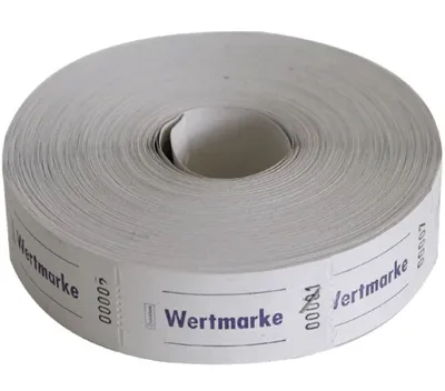 Zdjęcie produktu dla Rolka znaczków 57x30mm biała 1000 odrywanych karteczek