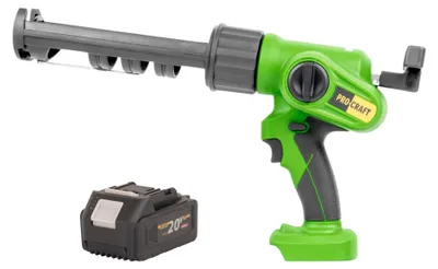 Zdjęcie produktu dla Pistolet na kartusze Procraft PC20bb 20 V 2000 N 280 - 310 ml + 1x akumulator 4,0 Ah - bez ładowarki