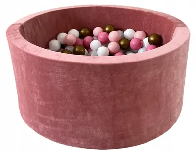 Produktbild von Monio for Kids Bällebad Velvet 40x90 cm Rosa 200 Bälle