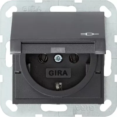 Produktbild von GIRA Einsatz Schutzkontakt-Steckdose System 55, Standard 55, E2, Event, Event Klar, Event Opak, Esprit, ClassiX Anthraz