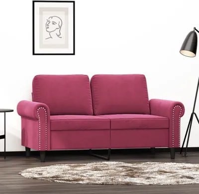Produktbild von 2-Sitzer-Sofa Weinrot 120 cm Samt 359523
