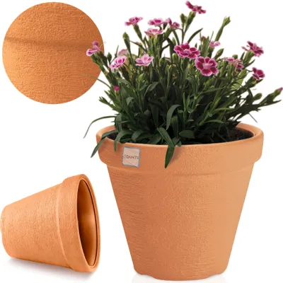 Produktbild von Doniczka Donica Ogrodowa 45 Cm Efekt Cegły Okrągła Na Taras Do Ogrodu Domu Pomarańczowa