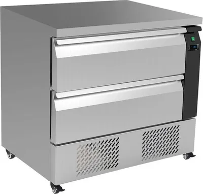 Produktbild von KBS Kühltisch mit 2 Schubladen 905x700x840 mm Steckerfertig GN 1/1 Umluftkühlung