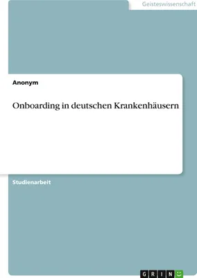 Produktbild von Onboarding in deutschen Krankenhäusern