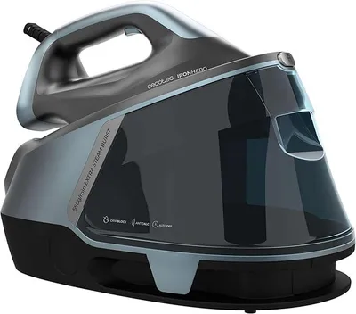 Productafbeelding van IronHero Horizontale H-2800 Professioneel Stoomstrijkijzer, 2800 W, stoomstoot 150 g/min, extra stoomstoot 550 g/min, keramische zool, anti-kalk systeem, automatische uitschakeling, Dual Steam Pro, druppelvrij