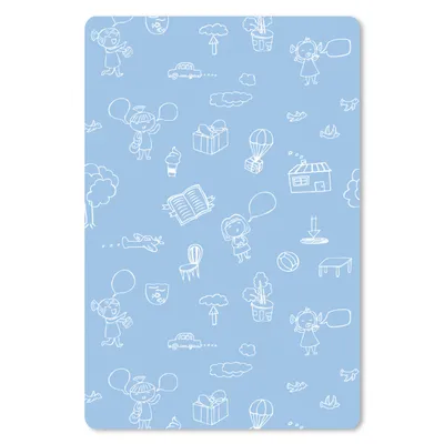Produktbild von MuchoWow® Mauspad Mousepad Muster - Geburt - Blau 18x27 cm - Mousepads - Maus Mat - Pad - Mausunterlage