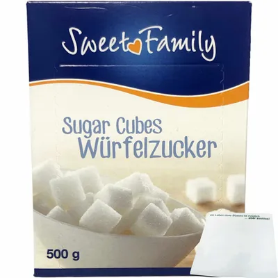 Produktbild von Nordzucker Sweet Family Würfelzucker (500g Packung) + usy Block