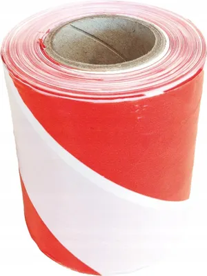 Obrázok produktu pre Taśma Ostrzegawcza Biało Czerwona 75 mm x 100 m do Oznaczeń Drogowych