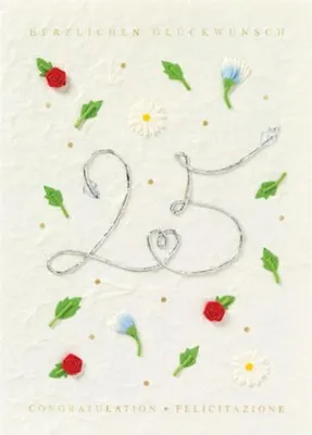 Produktbild von Jubiläumskarte "25 - Herzlichen Glückwunsch"