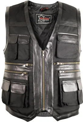 Produktbild von Herren Textil Weste Biker Kutte Bikerweste Rockerweste Club Weste Outdoor Weste(4XL)