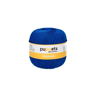 Produktbild von Puppets Eldorado Stärke 10 4574010-07133 blau Häkelgarn, 100 % Baumwolle