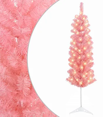 Image de Arbre de Noël artificiel mince, 150 cm, avec 150 LED