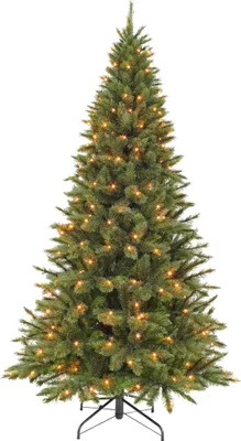 Produktbild von Forest Frosted künstlicher Weihnachtsbaum 260xø140cm | grün mit gefrosteten Details | 360 LED-Lichter